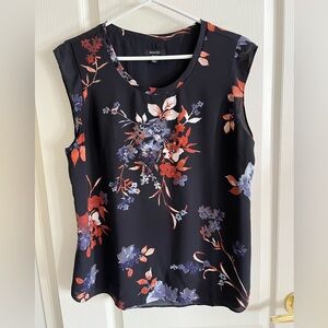 RW&CO. Floral Sleeveless Blouse - Black and Red